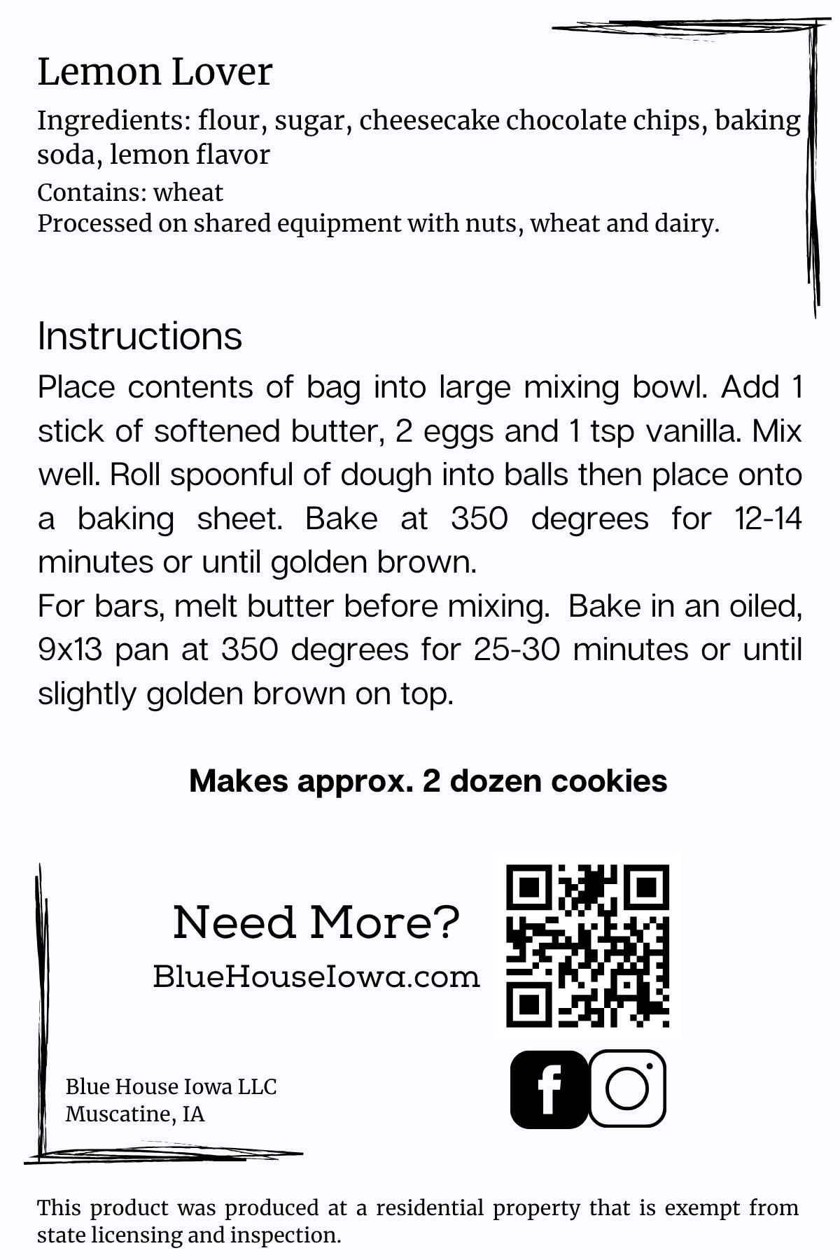 Lemon Lover - Cookie Mix