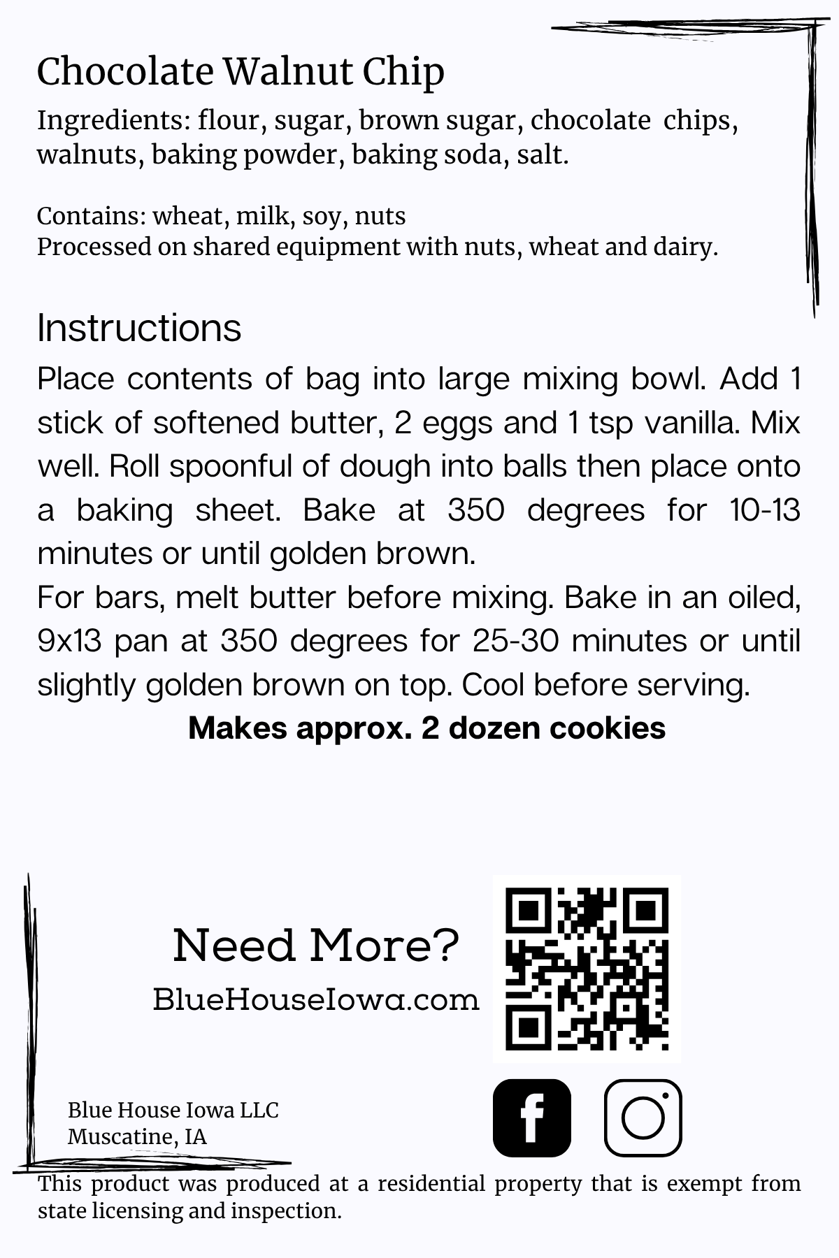 Chocolate Walnut Chip - Cookie Mix
