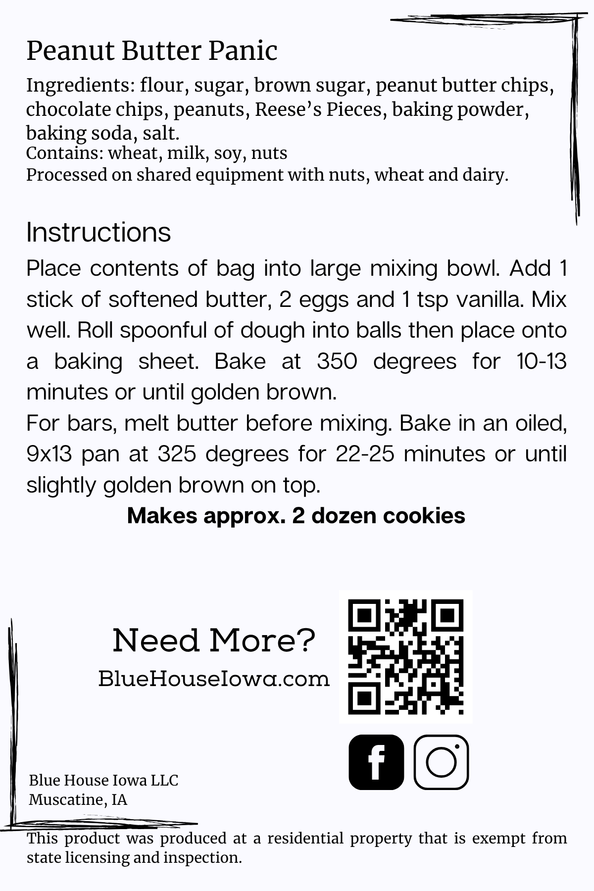 Peanut Butter Panic! - Cookie Mix